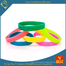 Promotional Rubber Debossed Silicone Bracelets (LN-027)